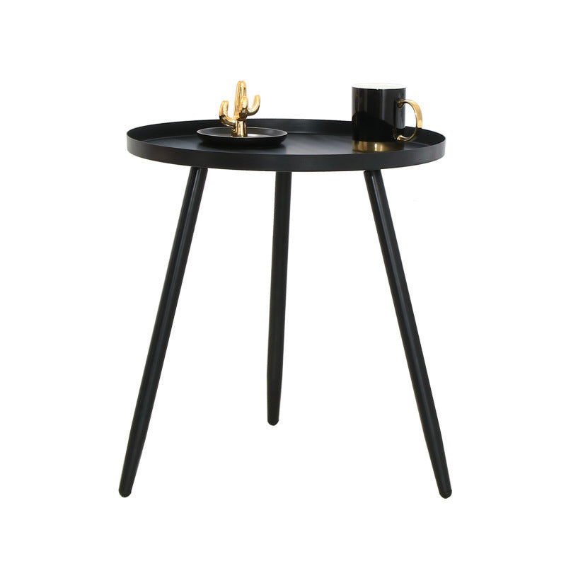 Contemporary 3 Legs Coffee Table Metal Tray Top Cocktail Table