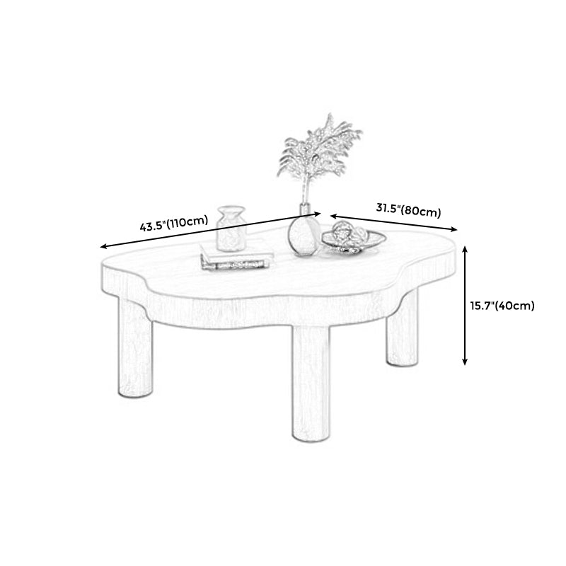 Eigentijdse 3 poten salontafel houten wolkvormige cocktailtafel