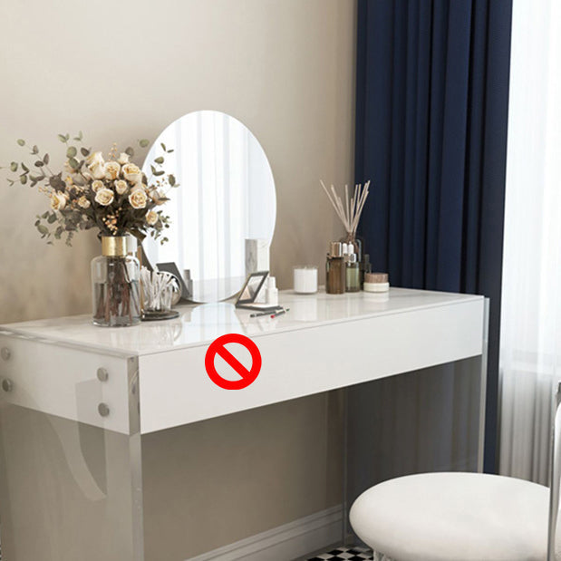 Vanity da 29,5 "in altezza in ardesia bianca/ top in legno con cassetto per la camera da letto