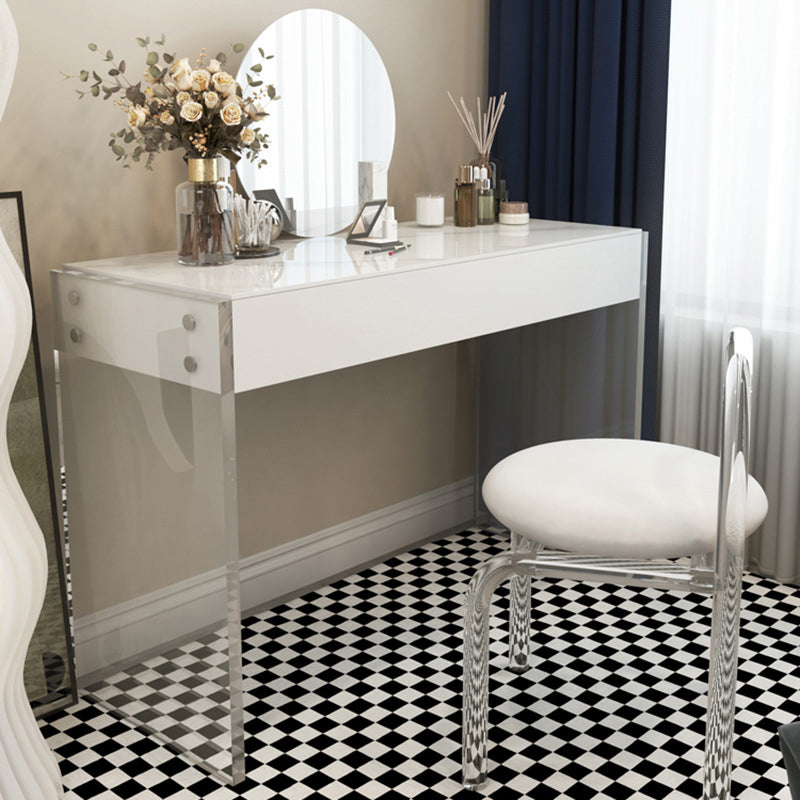 Vanity da 29,5 "in altezza in ardesia bianca/ top in legno con cassetto per la camera da letto