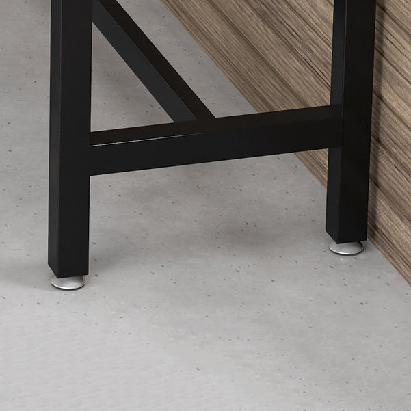 Wood Top Bar Dining Table Industrial Bar Dining Table with Trestle Base