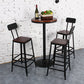 Dining Room Industrial Style Wood Barstool Iron 4 Legs Bar Stool with Pedal Clearhalo 'Bar Furniture' 'Bar Stools' 'bar_stools' 'furn' 'furn_bar_stools' 'Furniture' 'Kitchen & Dining Furniture' 5319831