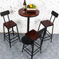 Dining Room Industrial Style Wood Barstool Iron 4 Legs Bar Stool with Pedal Clearhalo 'Bar Furniture' 'Bar Stools' 'bar_stools' 'furn' 'furn_bar_stools' 'Furniture' 'Kitchen & Dining Furniture' 5319838