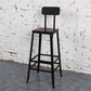 Dining Room Industrial Style Wood Barstool Iron 4 Legs Bar Stool with Pedal Clearhalo 'Bar Furniture' 'Bar Stools' 'bar_stools' 'furn' 'furn_bar_stools' 'Furniture' 'Kitchen & Dining Furniture' 5319844