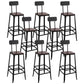 Dining Room Industrial Style Wood Barstool Iron 4 Legs Bar Stool with Pedal With Back 8 Piece Set Clearhalo 'Bar Furniture' 'Bar Stools' 'bar_stools' 'furn' 'furn_bar_stools' 'Furniture' 'Kitchen & Dining Furniture' 5319845