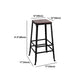 Dining Room Industrial Style Wood Barstool Iron 4 Legs Bar Stool with Pedal Clearhalo 'Bar Furniture' 'Bar Stools' 'bar_stools' 'furn' 'furn_bar_stools' 'Furniture' 'Kitchen & Dining Furniture' 5319851