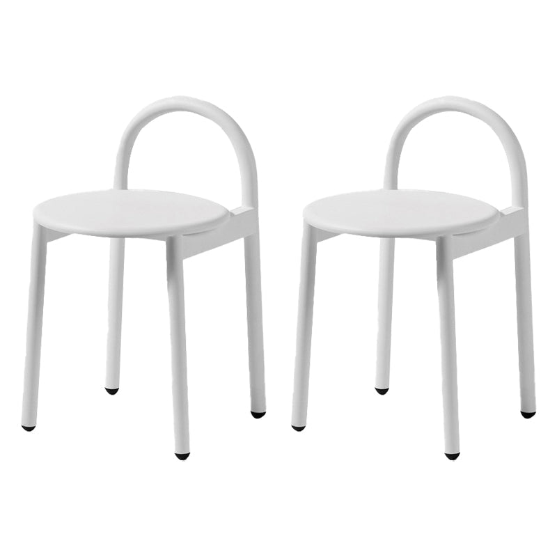 Modern Circular Wood Top Barstool Metal 4 Legs Bar Stool voor woonkamer