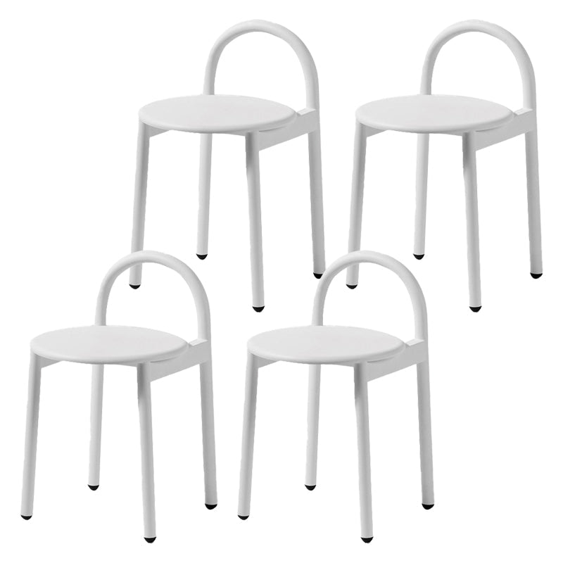 Moderno top in legno circolare da bar in metallo a 4 gambe sgabello per soggiorno