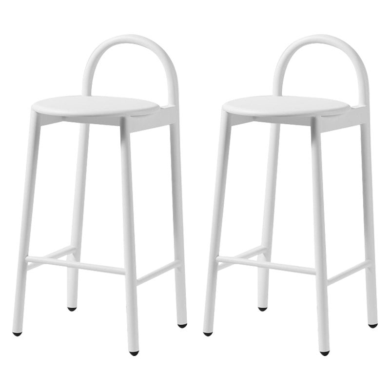 Moderno top in legno circolare da bar in metallo a 4 gambe sgabello per soggiorno