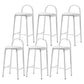 Modern Circular Wood Top Barstool Metal 4 Legs Bar Stool voor woonkamer