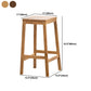 Sala da pranzo semplice in legno sgabello da bar in legno a 4 gambe con pedale