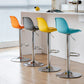 Living Room Nordic Liftable Barstool Leather Bar Stool with Silver Base Clearhalo 'Bar Furniture' 'Bar Stools' 'bar_stools' 'furn' 'furn_bar_stools' 'Furniture' 'Kitchen & Dining Furniture' 5319950