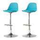 Living Room Nordic Liftable Barstool Leather Bar Stool with Silver Base Blue 2 Piece Set Clearhalo 'Bar Furniture' 'Bar Stools' 'bar_stools' 'furn' 'furn_bar_stools' 'Furniture' 'Kitchen & Dining Furniture' 5319951