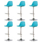 Living Room Nordic Liftable Barstool Leather Bar Stool with Silver Base Blue 6 Piece Set Clearhalo 'Bar Furniture' 'Bar Stools' 'bar_stools' 'furn' 'furn_bar_stools' 'Furniture' 'Kitchen & Dining Furniture' 5319954