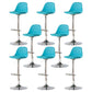 Living Room Nordic Liftable Barstool Leather Bar Stool with Silver Base Blue 8 Piece Set Clearhalo 'Bar Furniture' 'Bar Stools' 'bar_stools' 'furn' 'furn_bar_stools' 'Furniture' 'Kitchen & Dining Furniture' 5319956