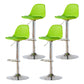 Living Room Nordic Liftable Barstool Leather Bar Stool with Silver Base Green 4 Piece Set Clearhalo 'Bar Furniture' 'Bar Stools' 'bar_stools' 'furn' 'furn_bar_stools' 'Furniture' 'Kitchen & Dining Furniture' 5319968