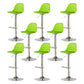 Living Room Nordic Liftable Barstool Leather Bar Stool with Silver Base Green 8 Piece Set Clearhalo 'Bar Furniture' 'Bar Stools' 'bar_stools' 'furn' 'furn_bar_stools' 'Furniture' 'Kitchen & Dining Furniture' 5319973