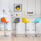 Living Room Nordic Liftable Barstool Leather Bar Stool with Silver Base Clearhalo 'Bar Furniture' 'Bar Stools' 'bar_stools' 'furn' 'furn_bar_stools' 'Furniture' 'Kitchen & Dining Furniture' 5319976
