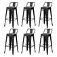 Industriële houttop Barstool Iron 4 Legs Bar Stool voor coffeeshop