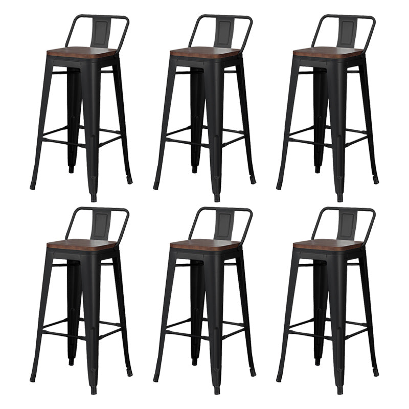 Industriële houttop Barstool Iron 4 Legs Bar Stool voor coffeeshop