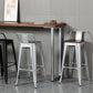 Industriële houttop Barstool Iron 4 Legs Bar Stool voor coffeeshop