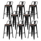 Industriële houttop Barstool Iron 4 Legs Bar Stool voor coffeeshop