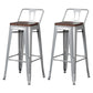 Industriële houttop Barstool Iron 4 Legs Bar Stool voor coffeeshop