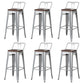 Industriële houttop Barstool Iron 4 Legs Bar Stool voor coffeeshop