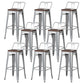 Industriële houttop Barstool Iron 4 Legs Bar Stool voor coffeeshop