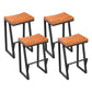 Taburete de bar con pedestal de trineo de hierro, taburete de madera industrial para interiores