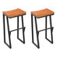 Taburete de bar con pedestal de trineo de hierro, taburete de madera industrial para interiores