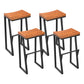 Taburete de bar con pedestal de trineo de hierro, taburete de madera industrial para interiores
