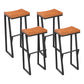 Taburete de bar con pedestal de trineo de hierro, taburete de madera industrial para interiores