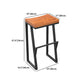 Taburete de bar con pedestal de trineo de hierro, taburete de madera industrial para interiores