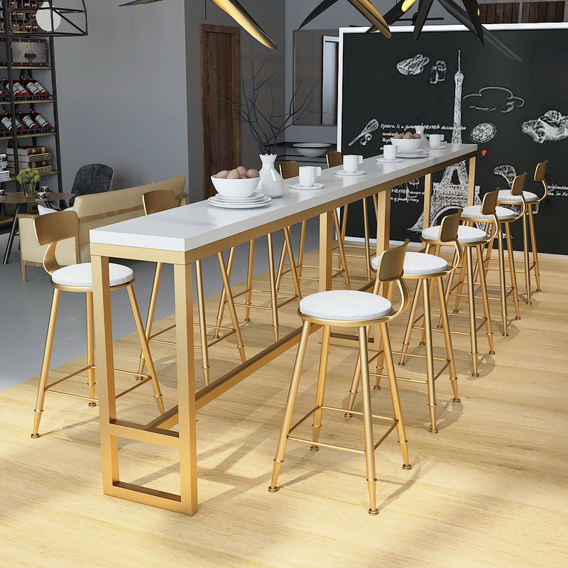 Café tabouret de bar circulaire de bar à tabouret de bar moderne avec base d'or