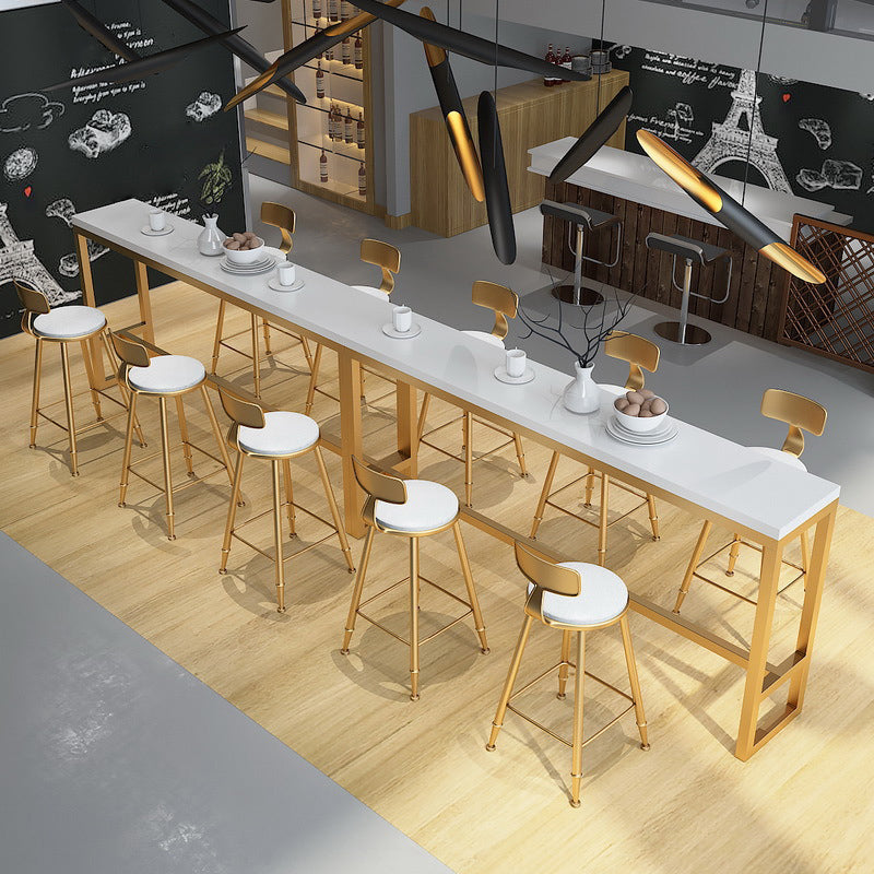 Café tabouret de bar circulaire de bar à tabouret de bar moderne avec base d'or