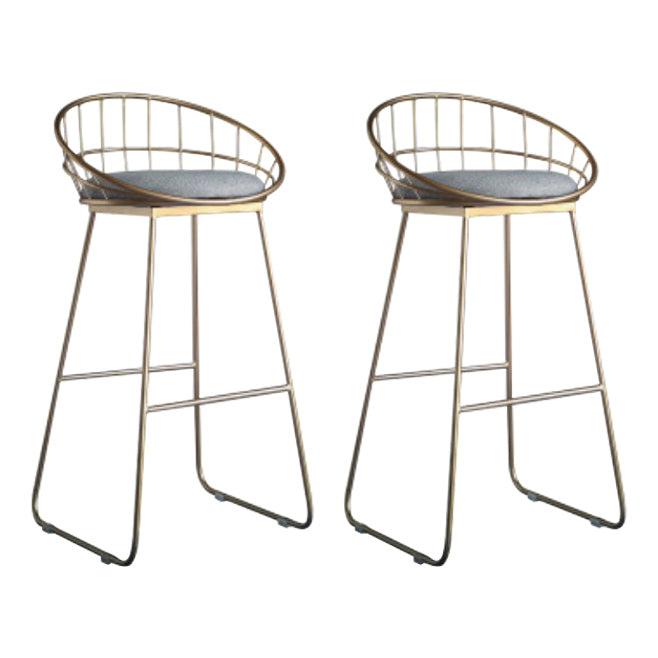 Coffee Shop taburete de bar de asiento circular moderno con base de oro