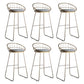 Coffeeshop Modern Barstool Circulaire stoel Bar Kruk met goudbasis