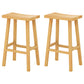 Coffee Shop Simple Wood Barstool Indoor Wood 4 Legs Bar Stool with Pedal Wood 2 Piece Set Clearhalo 'Bar Furniture' 'Bar Stools' 'bar_stools' 'furn' 'furn_bar_stools' 'Furniture' 'Kitchen & Dining Furniture' 5320065