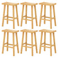 Coffee Shop Simple Wood Barstool Indoor Wood 4 Legs Bar Stool with Pedal Wood 6 Piece Set Clearhalo 'Bar Furniture' 'Bar Stools' 'bar_stools' 'furn' 'furn_bar_stools' 'Furniture' 'Kitchen & Dining Furniture' 5320068