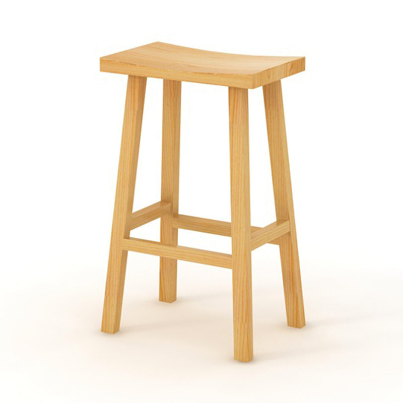 Coffee Shop Simple Wood Barstool Indoor Wood 4 Legs Bar Stool with Pedal Clearhalo 'Bar Furniture' 'Bar Stools' 'bar_stools' 'furn' 'furn_bar_stools' 'Furniture' 'Kitchen & Dining Furniture' 5320072