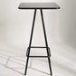 Table de table à barres carrés industrielles 1/2 pièces table de pub avec piédestal en fer