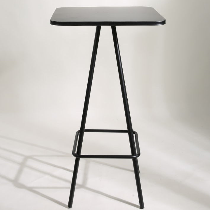Table de table à barres carrés industrielles 1/2 pièces table de pub avec piédestal en fer