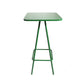 Table de table à barres carrés industrielles 1/2 pièces table de pub avec piédestal en fer