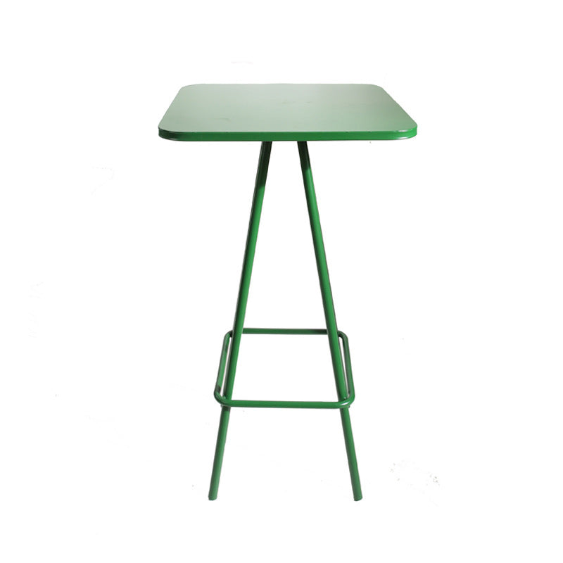 Table de table à barres carrés industrielles 1/2 pièces table de pub avec piédestal en fer