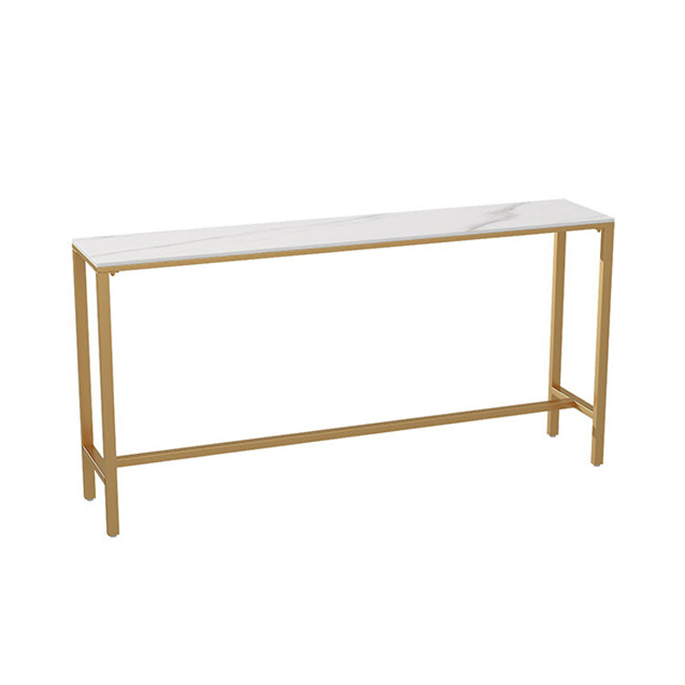 1/2/4 Piece Glam Matte Finish Pub Dining Set Sintered Stone Bar Table Set White 87"L x 16"W Clearhalo 'Bar Furniture' 'furn' 'furn_home_bar_bar_sets' 'Furniture' 'Home Bars & Bar Sets' 'home_bar_bar_sets' 'Kitchen & Dining Furniture' 5320103