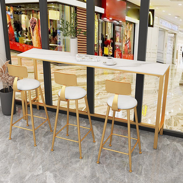 1/2/4 Piece Glam Matte Finish Pub Dining Set Sintered Stone Bar Table Set Clearhalo 'Bar Furniture' 'furn' 'furn_home_bar_bar_sets' 'Furniture' 'Home Bars & Bar Sets' 'home_bar_bar_sets' 'Kitchen & Dining Furniture' 5320115