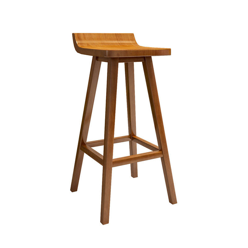 Industrial 1/9 Pieces Bar Table Set Rectangle Pine Wood Counter Table with High Stools Wood 30"H Stool (Single) Clearhalo 'Bar Furniture' 'furn' 'furn_home_bar_bar_sets' 'Furniture' 'Home Bars & Bar Sets' 'home_bar_bar_sets' 'Kitchen & Dining Furniture' 5320128