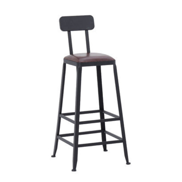 Industrial 1/9 Pieces Bar Table Set Rectangle Pine Wood Counter Table with High Stools Brown 30"H Stool (Single) Clearhalo 'Bar Furniture' 'furn' 'furn_home_bar_bar_sets' 'Furniture' 'Home Bars & Bar Sets' 'home_bar_bar_sets' 'Kitchen & Dining Furniture' 5320134