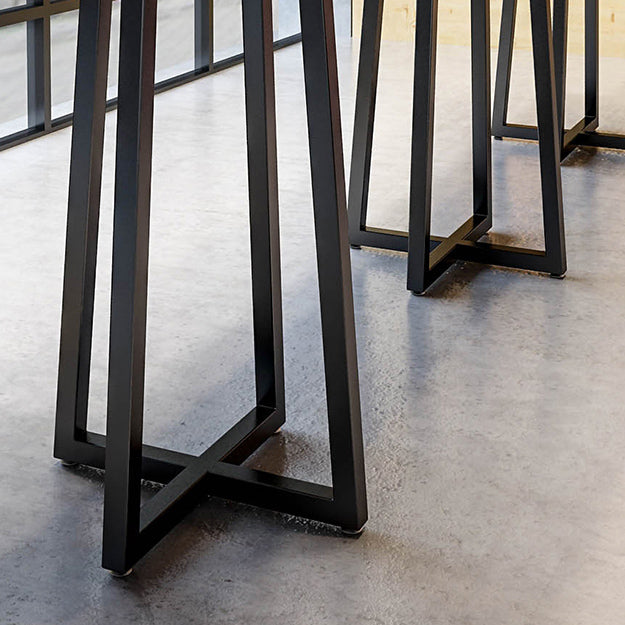 Industrial 1/9 Pieces Bar Table Set Rectangle Pine Wood Counter Table with High Stools Clearhalo 'Bar Furniture' 'furn' 'furn_home_bar_bar_sets' 'Furniture' 'Home Bars & Bar Sets' 'home_bar_bar_sets' 'Kitchen & Dining Furniture' 5320138